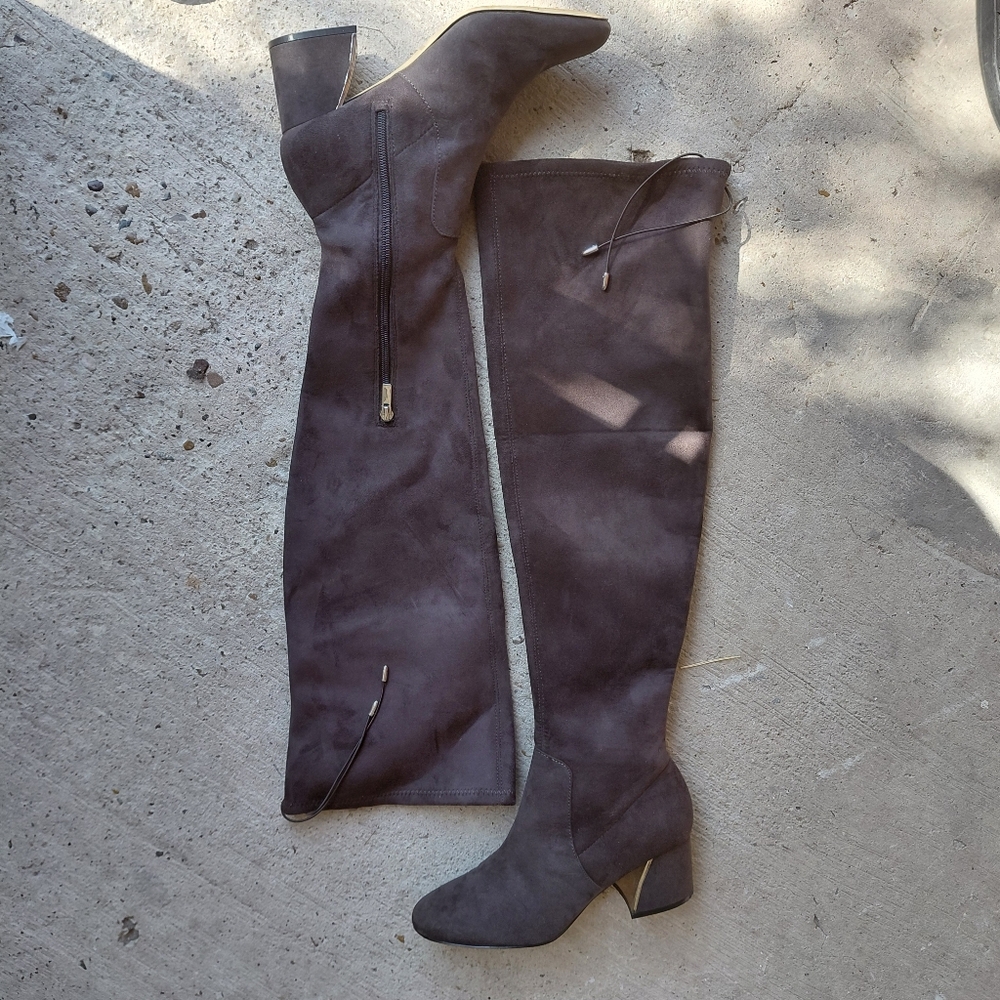 Lord & Taylor Faux Suede Leather Boots